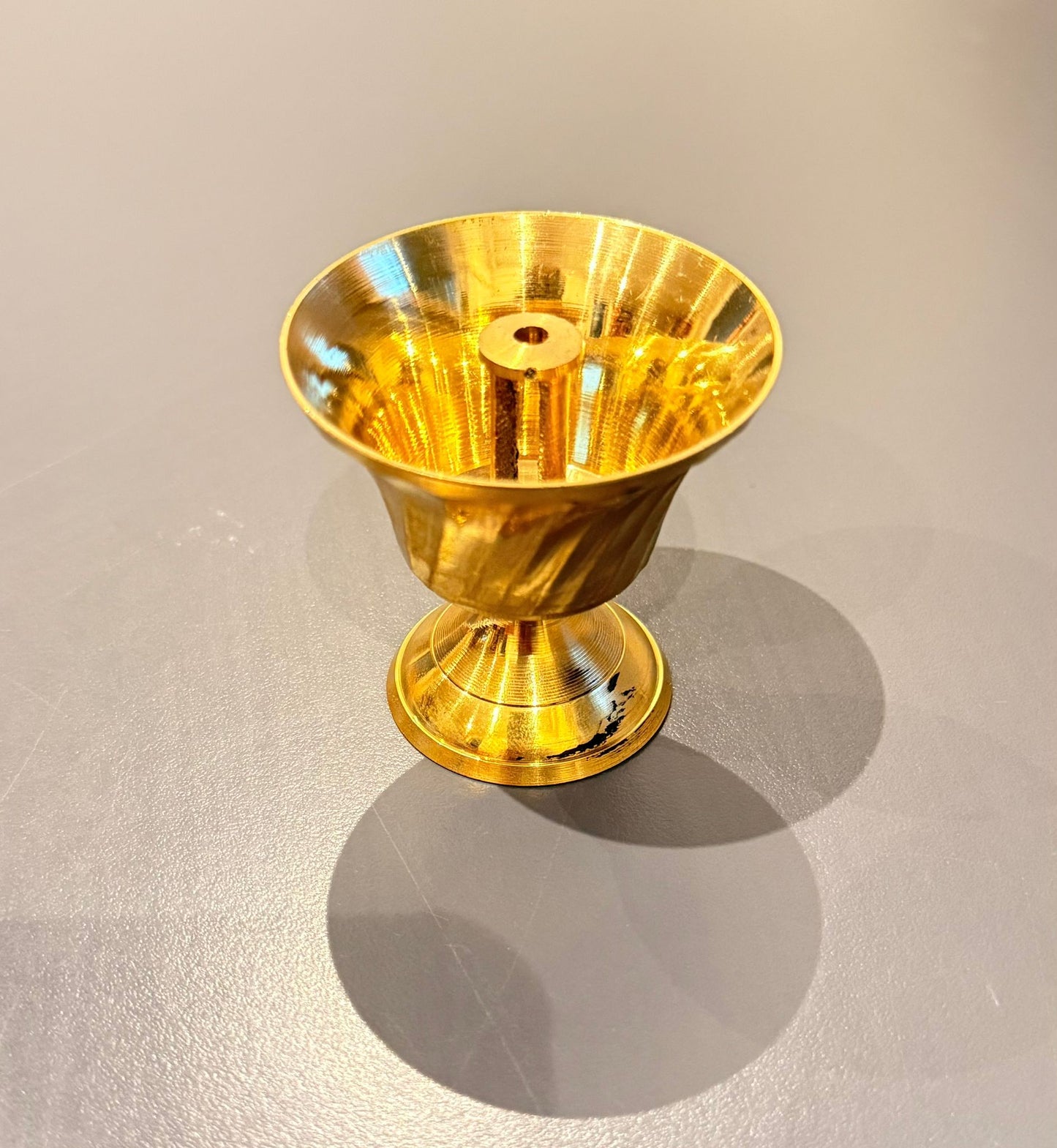 Brass Oil Lamp Diwali Decoration Akhand Deep Lotus Diya Multicoloured